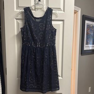 The Limited Blue Sleeveless Scoop Neck Sundress